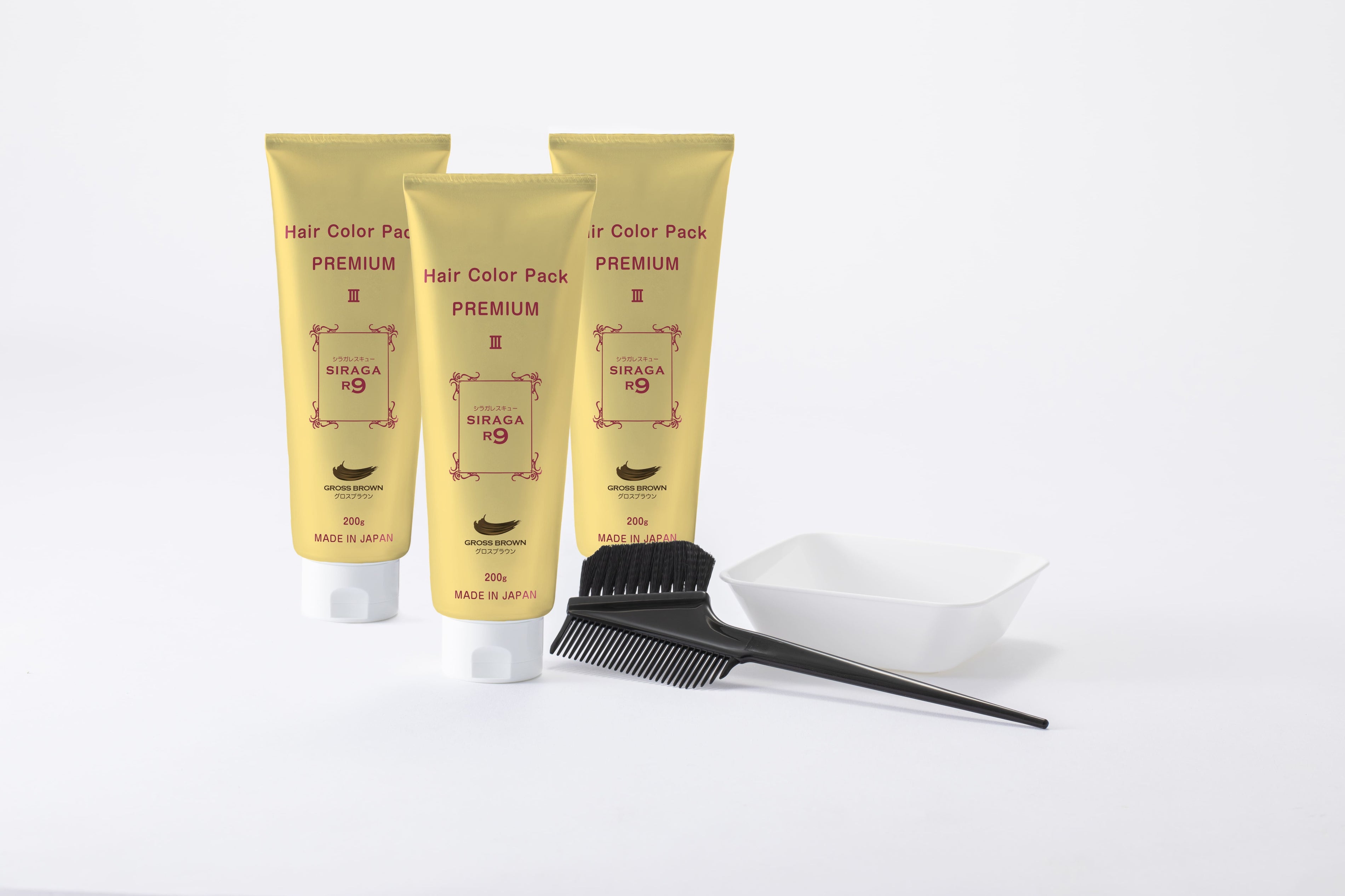 シラガレスキュー ヘアカラーパック プレミアムＩＩ ３本特別セット(トレーコーム付き)